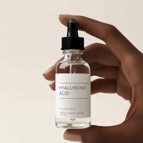 Aurelle Hydrating Serum held in hand