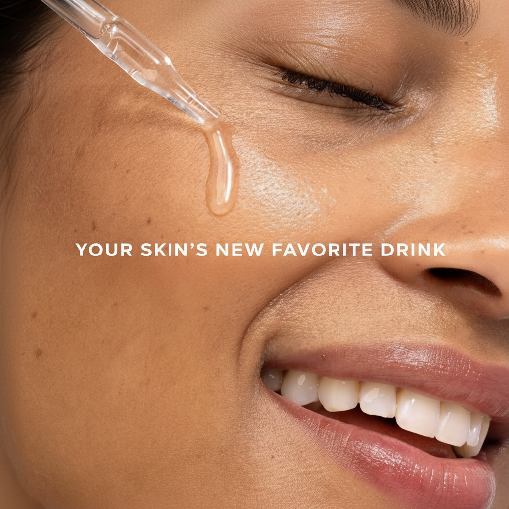 Your skin's new favorite drink - serum being applied to skin